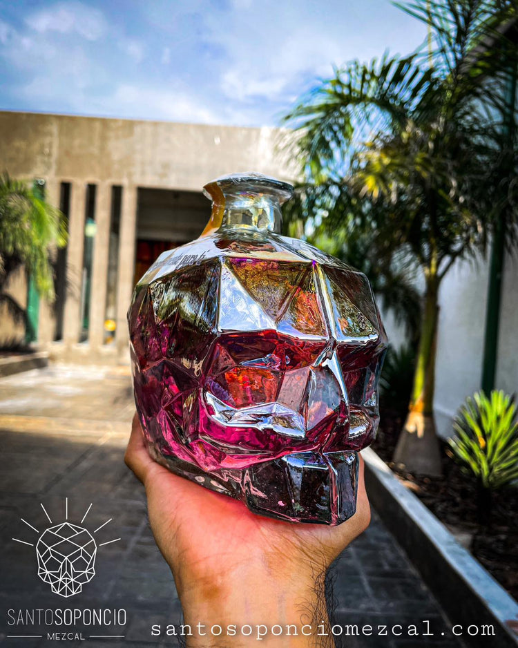 Mezcal Rosa Espadín, Cráneo Transparente 700ml