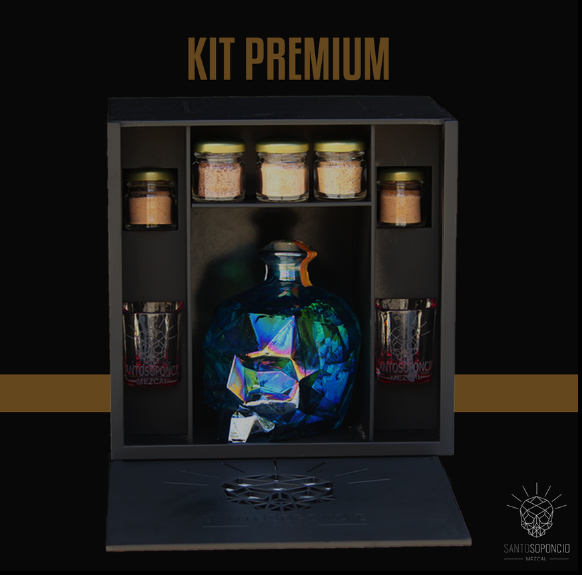 Kit Premium Cráneo Azul Mezcal Espadín Joven